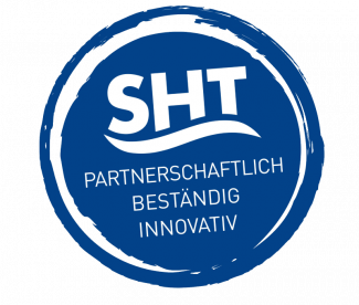 Logo SHT Partnerschaftlich Beständig Innovativ Logo SHT Partnerschaftlich Beständig Innovativ